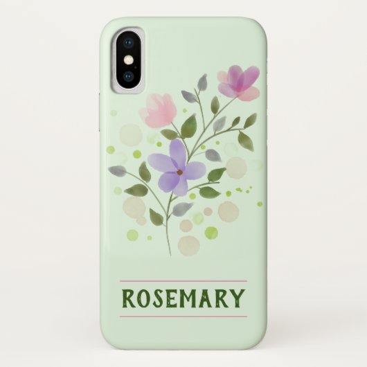 Flowers & Personeelsbenaming Rosemary Case-Mate iPhone Case (Achterkant)