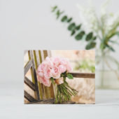 Flowers | Pink Rose Bouquet Briefkaart (Staand voorkant)