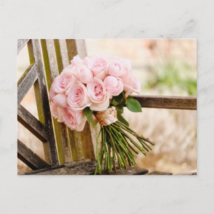 Flowers   Pink Rose Bouquet Briefkaart