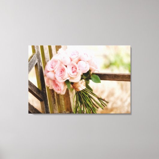 Flowers | Pink Rose Bouquet Canvas Afdruk (Voorkant)