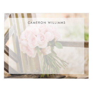 Flowers Pink Rose Bouquet Notitieblok