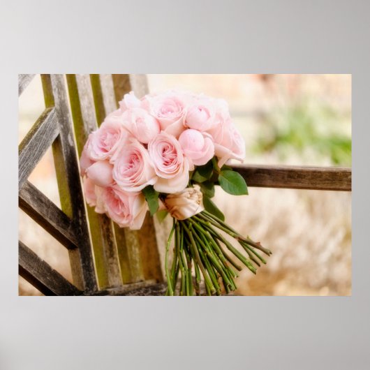 Flowers | Pink Rose Bouquet Poster (Voorkant)