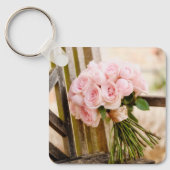 Flowers | Pink Rose Bouquet Sleutelhanger (Voorkant)