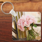 Flowers | Pink Rose Bouquet Sleutelhanger (Voorkant)
