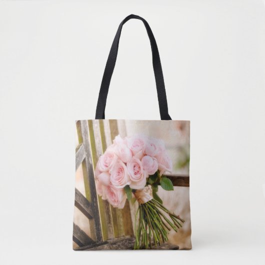 Flowers | Pink Rose Bouquet Tote Bag (Voorkant)