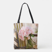 Flowers | Pink Rose Bouquet Tote Bag (Achterkant)