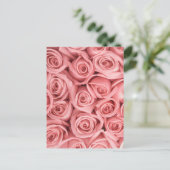 Flowers | Pink Roses Briefkaart (Staand voorkant)