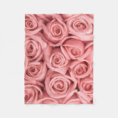 Flowers | Pink Roses Fleece Deken (Voorkant)