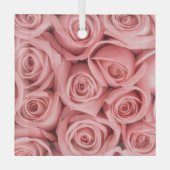 Flowers | Pink Roses Glas Ornament (Voorkant)