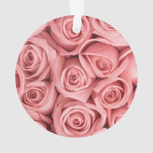 Flowers | Pink Roses Ornament (achterkant)