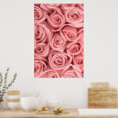 Flowers | Pink Roses Poster (Keuken)