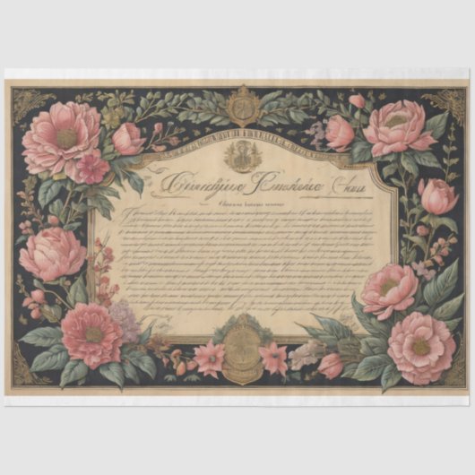 Flowers poems & postcard tissue paper tissuepapier (Voorkant)