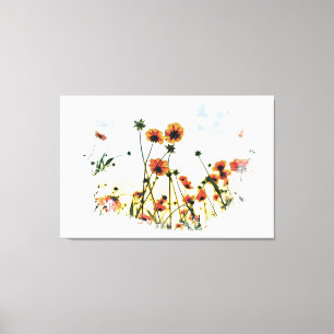 *~* Flowers Poppy Field Floral AR9 Canvas afdrukke Afdruk