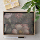 Flowers & postcard no2 vintage tissue paper tissuepapier (Geschenk)