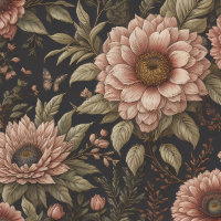 Flowers & postcard v3 vintage tissue paper