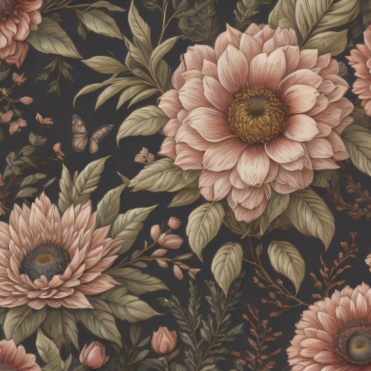 Flowers & postcard v3 vintage tissue paper tissuepapier