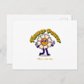 Flowers Power - Een leuke dag grappig Briefkaart (Voorkant / Achterkant)