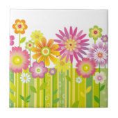 Flowers Print Tegel Tegeltje (Voorkant)