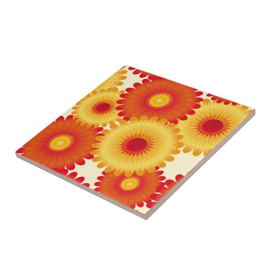 Flowers Print Tegel Tegeltje (Zijkant)