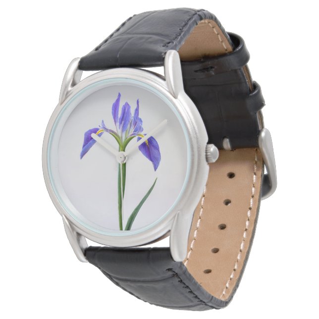 Flowers | Purple Iris Flower Horloge (Gekanteld)
