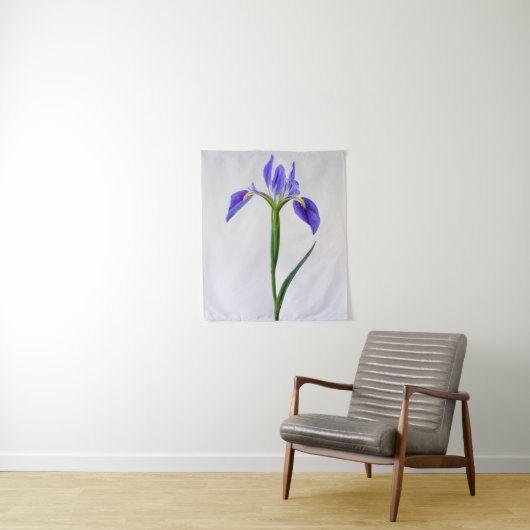 Flowers | Purple Iris Flower Wandkleed (In situ)