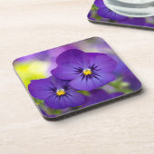 Flowers | Purple Pansie Bier Onderzetter (Linkerzijde)