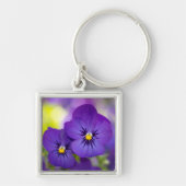 Flowers | Purple Pansie Sleutelhanger (Voorkant)