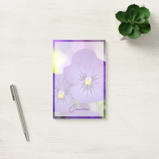 Flowers | Purple Pansies Post-it® Notes (Kantoor)