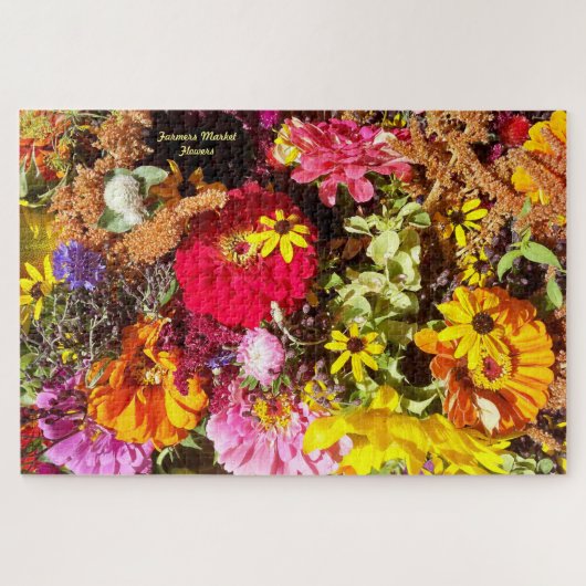 Flowers Puzzle Personalize Gift Difficult Legpuzzel (Horizontaal)