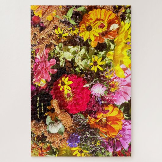 Flowers Puzzle Personalize Gift Difficult Legpuzzel (Verticaal)