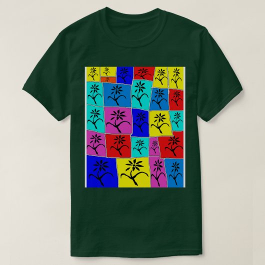 Flowers Rainbow Art 23 van LowEndGraphics 1 T-shirt (Design voorkant)