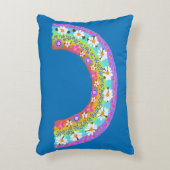 Flowers Rainbow op Sky Blue You Customize Accent Kussen (Voorkant(Verticaal))