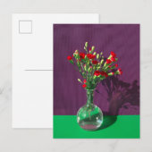 Flowers Red Carantion Bouquet Briefkaart (Voorkant / Achterkant)