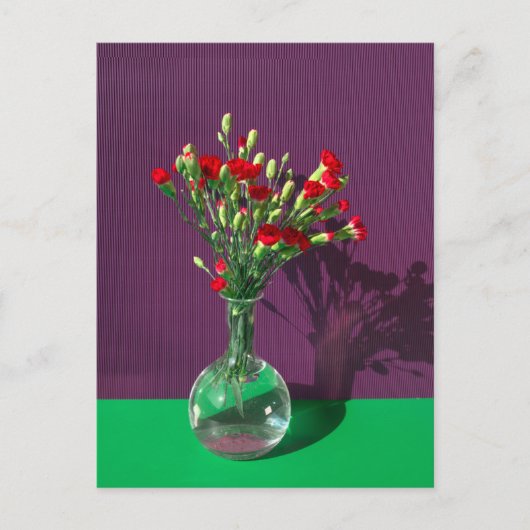 Flowers Red Carantion Bouquet Briefkaart (Voorkant)