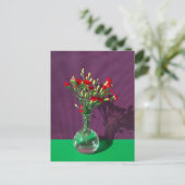 Flowers Red Carantion Bouquet Briefkaart (Staand voorkant)