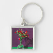 Flowers Red Carantion Bouquet Sleutelhanger (Voorkant)
