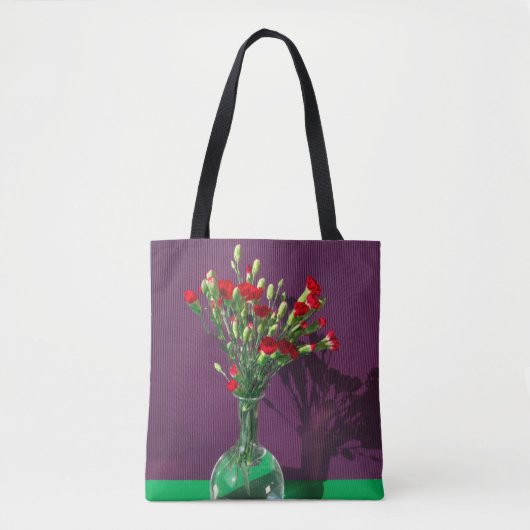 Flowers | Red Carantion Bouquet Tote Bag (Voorkant)