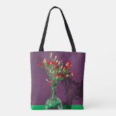 Flowers | Red Carantion Bouquet Tote Bag (Achterkant)