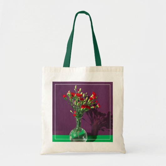 Flowers Red Carantion Bouquet Tote Bag (Voorkant)