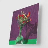 Flowers Red Carantion Bouquet Vierkante Klok (Hoek)