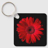 Flowers Red Gerbera Daisy Sleutelhanger (Voorkant)