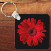 Flowers Red Gerbera Daisy Sleutelhanger (Voorkant)