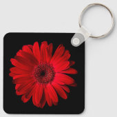 Flowers Red Gerbera Daisy Sleutelhanger (Achterkant)