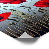 Flowers Red Poppies Art Poster (Hoek)