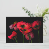 Flowers | Red Poppies Bedankkaart (Staand voorkant)