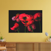 Flowers | Red Poppies Canvas Afdruk (Insitu (Woonkamer))