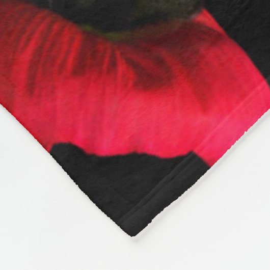 Flowers | Red Poppies Fleece Deken (Hoek)