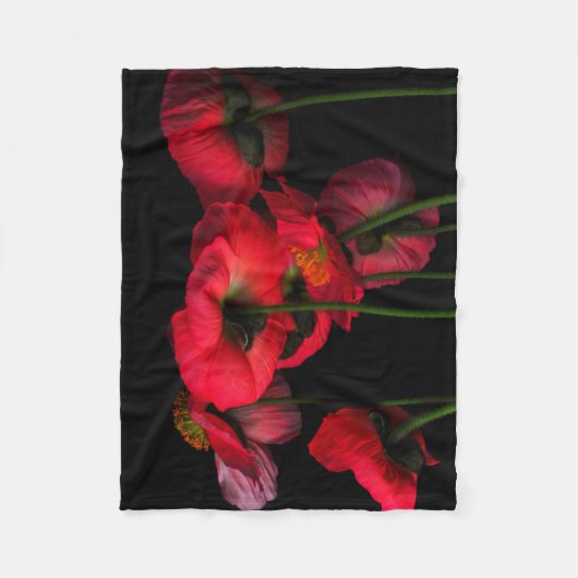 Flowers | Red Poppies Fleece Deken (Voorkant)
