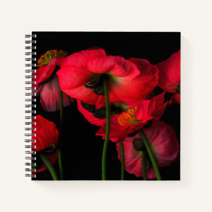 Flowers Red Poppies Notitieboek