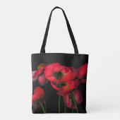 Flowers | Red Poppies Tote Bag (Achterkant)